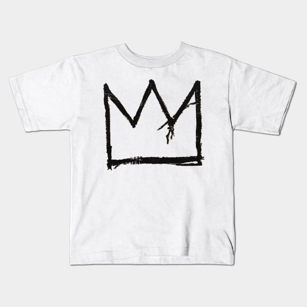 Crown Basquiat style Kids T-Shirt by Sauher